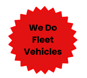 Red Starburst With a text We do Fleet Vehicles